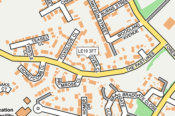 LE19 3FT map - OS OpenMap – Local (Ordnance Survey)