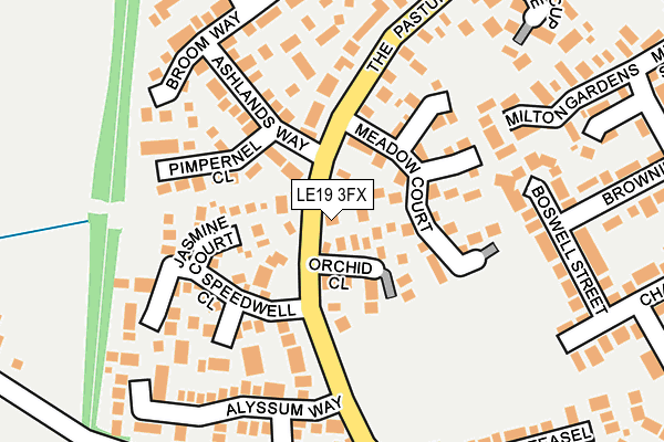 LE19 3FX map - OS OpenMap – Local (Ordnance Survey)