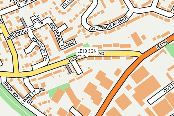 LE19 3GN map - OS OpenMap – Local (Ordnance Survey)