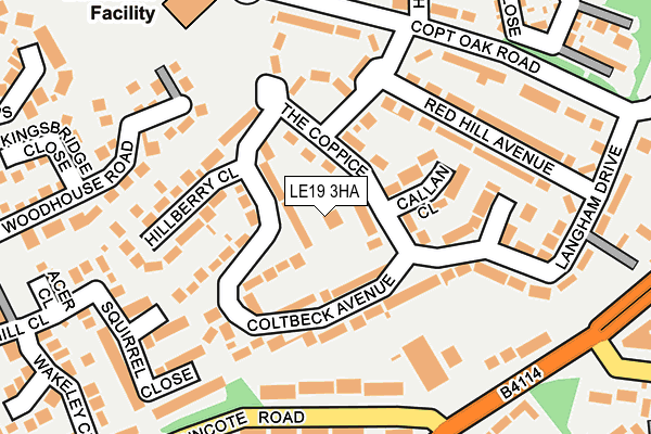 LE19 3HA map - OS OpenMap – Local (Ordnance Survey)