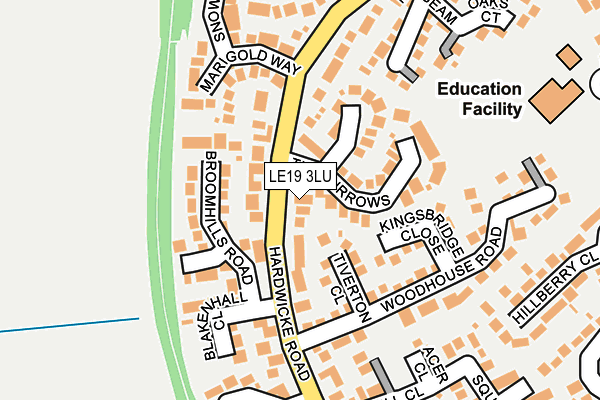 LE19 3LU map - OS OpenMap – Local (Ordnance Survey)