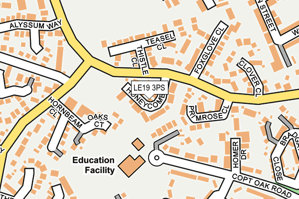 LE19 3PS map - OS OpenMap – Local (Ordnance Survey)