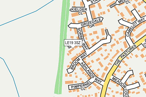 LE19 3SZ map - OS OpenMap – Local (Ordnance Survey)