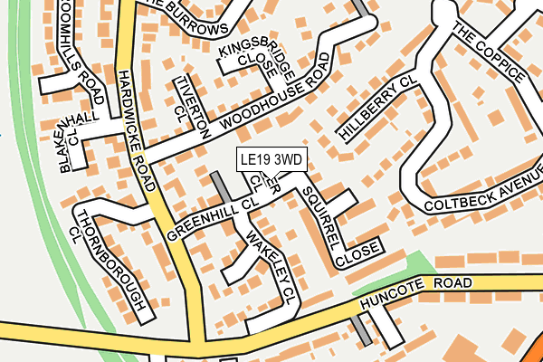 LE19 3WD map - OS OpenMap – Local (Ordnance Survey)