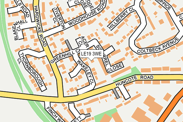 LE19 3WE map - OS OpenMap – Local (Ordnance Survey)