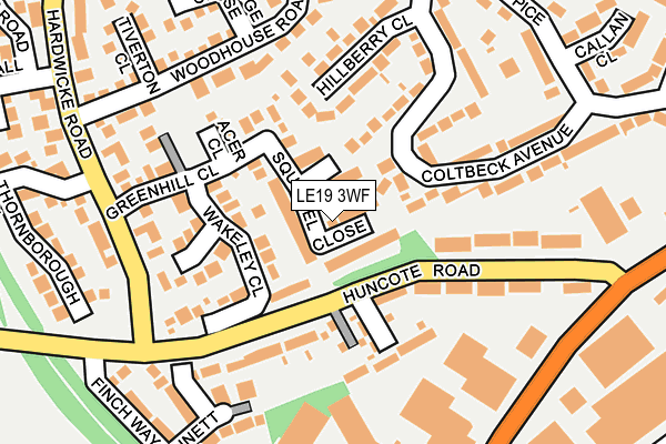 LE19 3WF map - OS OpenMap – Local (Ordnance Survey)