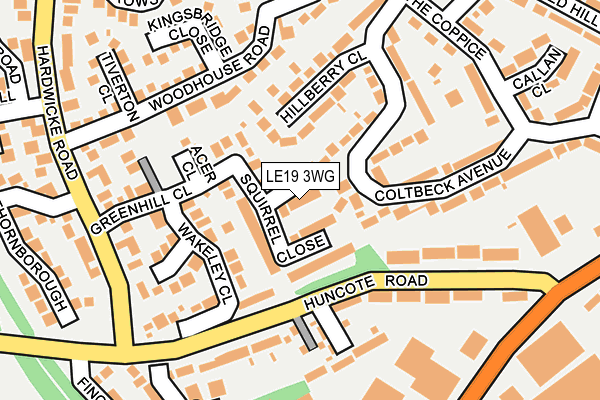 LE19 3WG map - OS OpenMap – Local (Ordnance Survey)