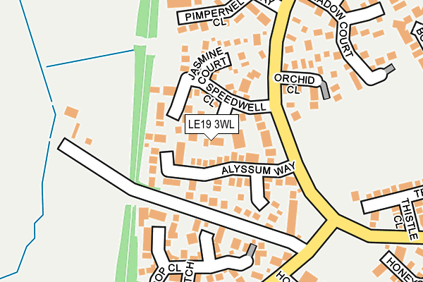 LE19 3WL map - OS OpenMap – Local (Ordnance Survey)