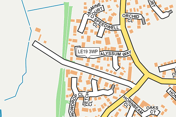 LE19 3WP map - OS OpenMap – Local (Ordnance Survey)