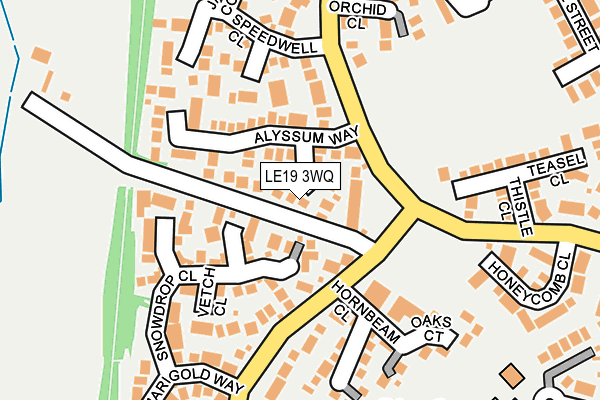 LE19 3WQ map - OS OpenMap – Local (Ordnance Survey)