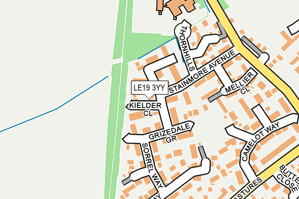 LE19 3YY map - OS OpenMap – Local (Ordnance Survey)