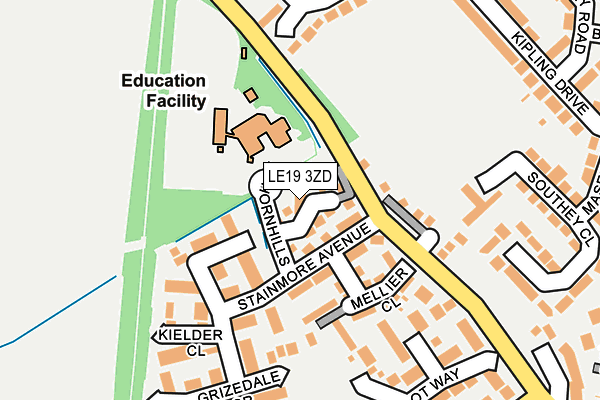 LE19 3ZD map - OS OpenMap – Local (Ordnance Survey)