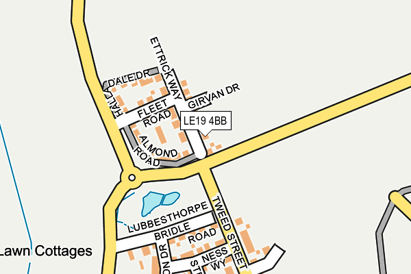 LE19 4BB map - OS OpenMap – Local (Ordnance Survey)