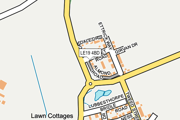 LE19 4BD map - OS OpenMap – Local (Ordnance Survey)