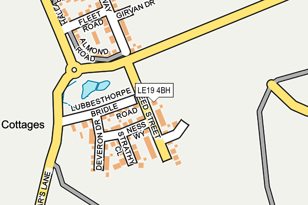 LE19 4BH map - OS OpenMap – Local (Ordnance Survey)