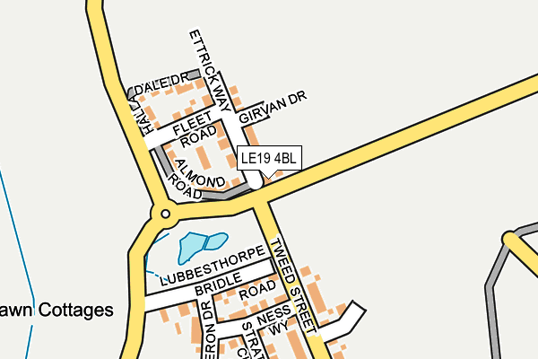 LE19 4BL map - OS OpenMap – Local (Ordnance Survey)