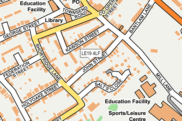 LE19 4LF map - OS OpenMap – Local (Ordnance Survey)