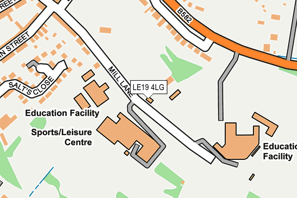 LE19 4LG map - OS OpenMap – Local (Ordnance Survey)