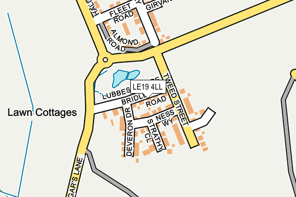 LE19 4LL map - OS OpenMap – Local (Ordnance Survey)