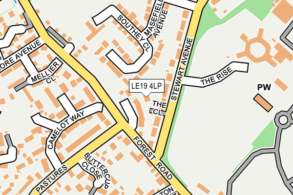 LE19 4LP map - OS OpenMap – Local (Ordnance Survey)