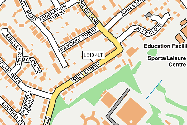 LE19 4LT map - OS OpenMap – Local (Ordnance Survey)