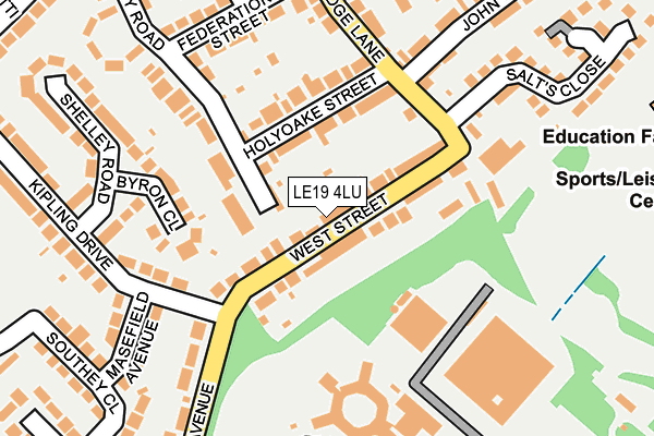 LE19 4LU map - OS OpenMap – Local (Ordnance Survey)