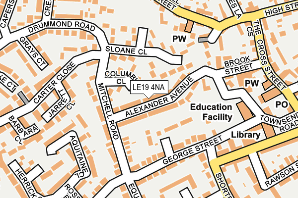 LE19 4NA map - OS OpenMap – Local (Ordnance Survey)