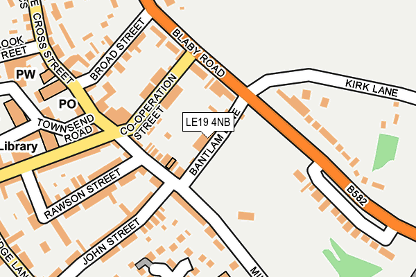 LE19 4NB map - OS OpenMap – Local (Ordnance Survey)