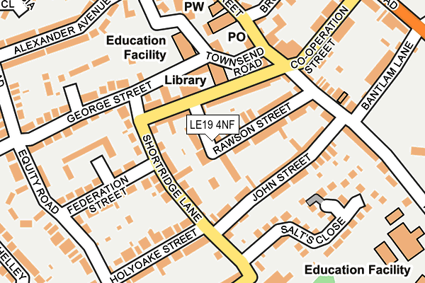 LE19 4NF map - OS OpenMap – Local (Ordnance Survey)