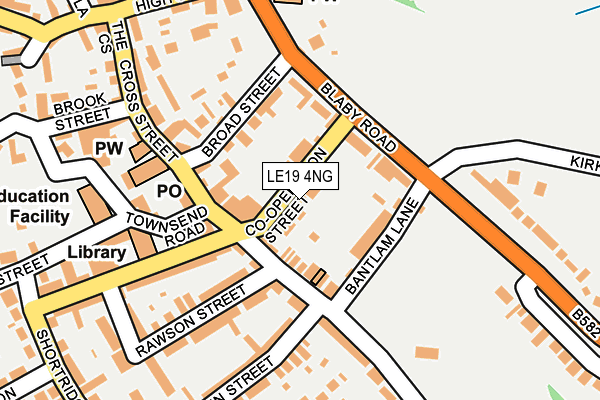 LE19 4NG map - OS OpenMap – Local (Ordnance Survey)