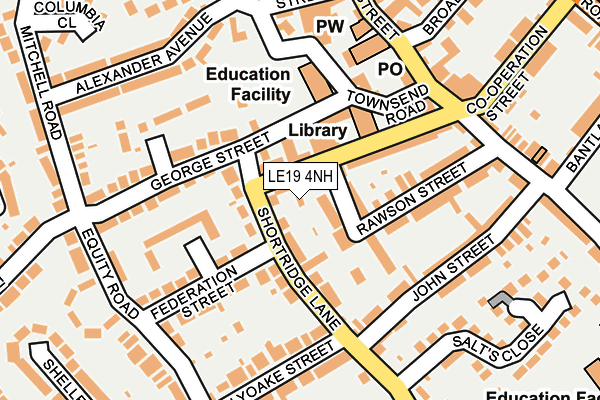 LE19 4NH map - OS OpenMap – Local (Ordnance Survey)