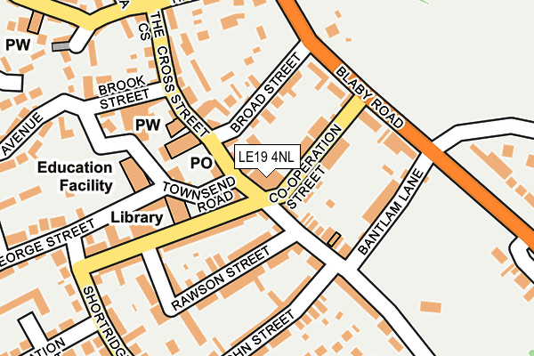 LE19 4NL map - OS OpenMap – Local (Ordnance Survey)