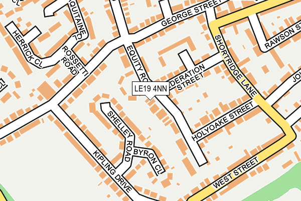 LE19 4NN map - OS OpenMap – Local (Ordnance Survey)