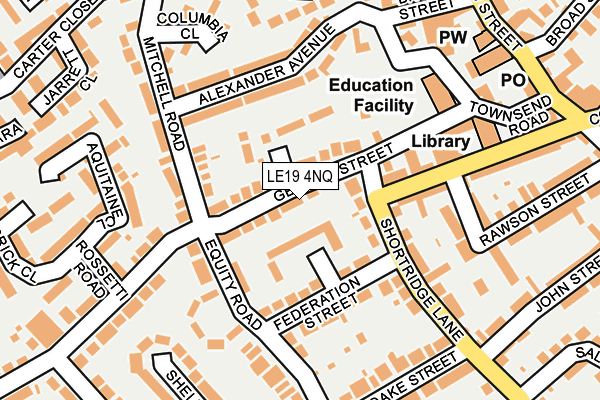 LE19 4NQ map - OS OpenMap – Local (Ordnance Survey)