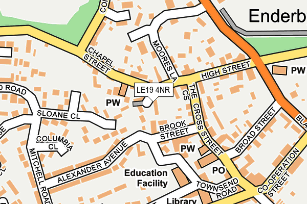 LE19 4NR map - OS OpenMap – Local (Ordnance Survey)