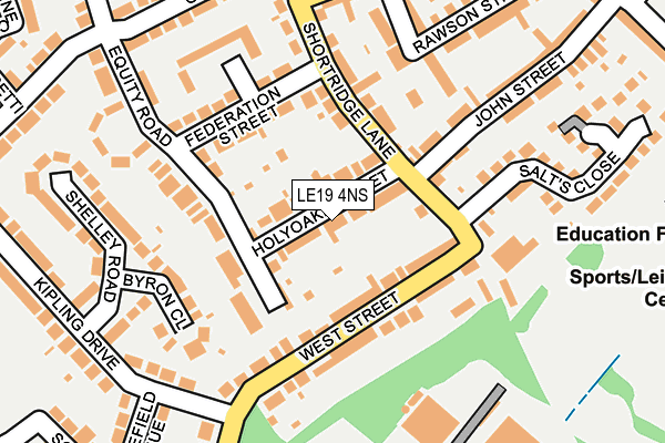 LE19 4NS map - OS OpenMap – Local (Ordnance Survey)
