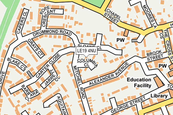 LE19 4NU map - OS OpenMap – Local (Ordnance Survey)