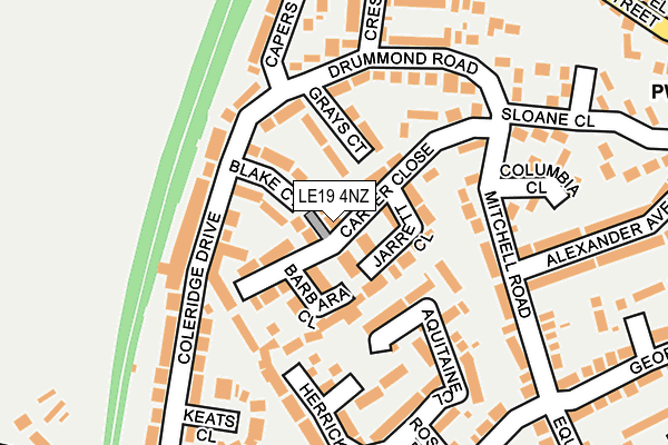 LE19 4NZ map - OS OpenMap – Local (Ordnance Survey)