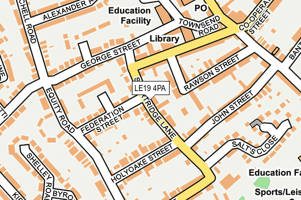 LE19 4PA map - OS OpenMap – Local (Ordnance Survey)