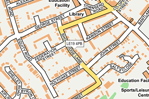 LE19 4PB map - OS OpenMap – Local (Ordnance Survey)