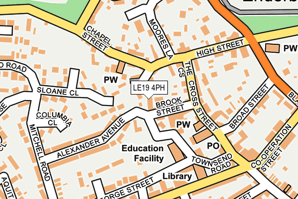 LE19 4PH map - OS OpenMap – Local (Ordnance Survey)