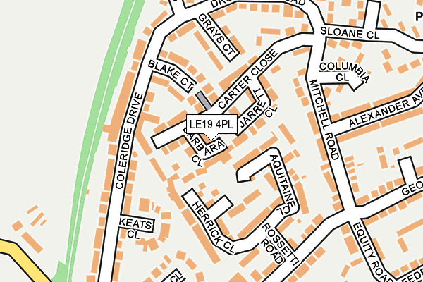 LE19 4PL map - OS OpenMap – Local (Ordnance Survey)