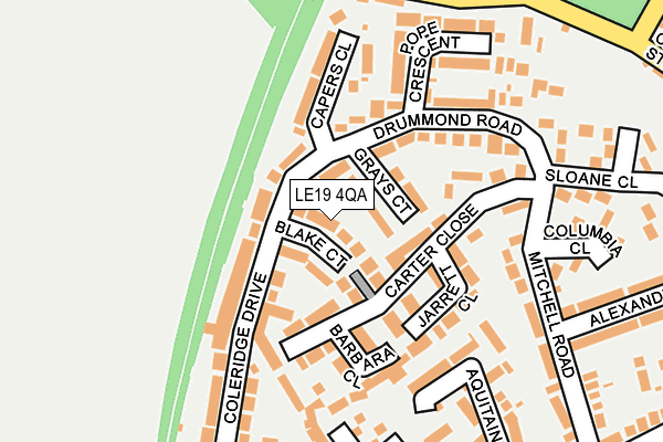 LE19 4QA map - OS OpenMap – Local (Ordnance Survey)