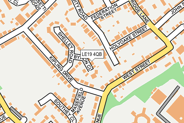 LE19 4QB map - OS OpenMap – Local (Ordnance Survey)