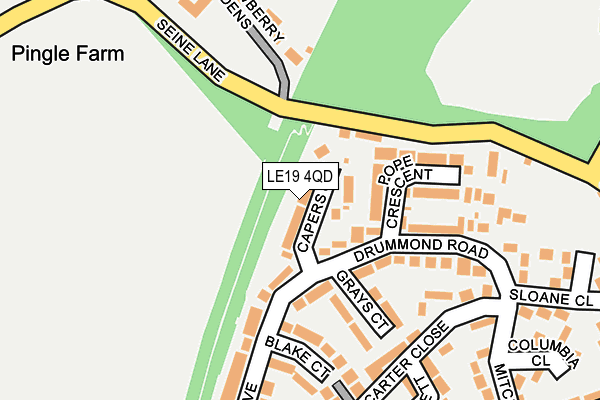 LE19 4QD map - OS OpenMap – Local (Ordnance Survey)