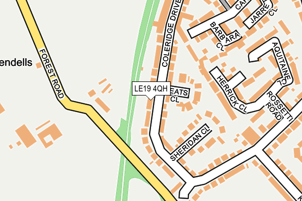 LE19 4QH map - OS OpenMap – Local (Ordnance Survey)