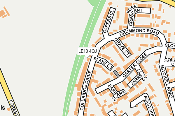 LE19 4QJ map - OS OpenMap – Local (Ordnance Survey)