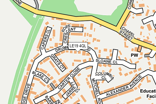 LE19 4QL map - OS OpenMap – Local (Ordnance Survey)