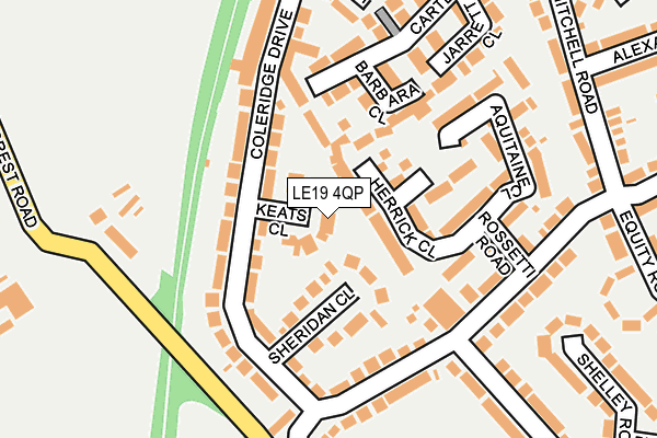 LE19 4QP map - OS OpenMap – Local (Ordnance Survey)
