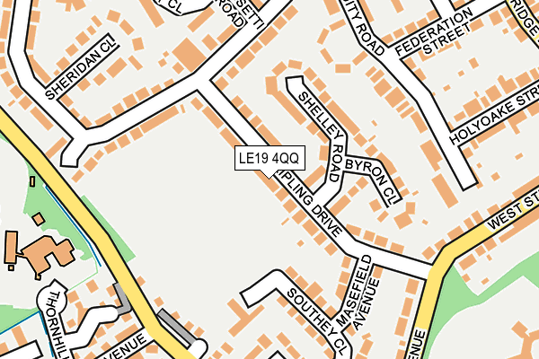 LE19 4QQ map - OS OpenMap – Local (Ordnance Survey)